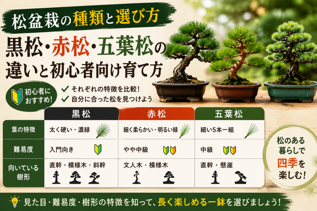 松盆栽の種類と選び方