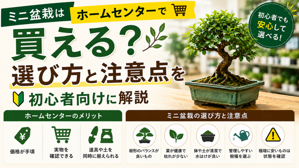 ミニ盆栽　ホームセンター