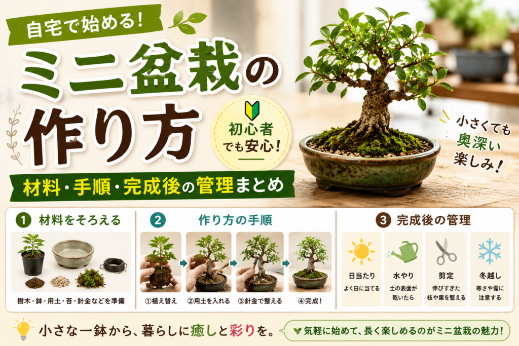 ミニ盆栽の作り方