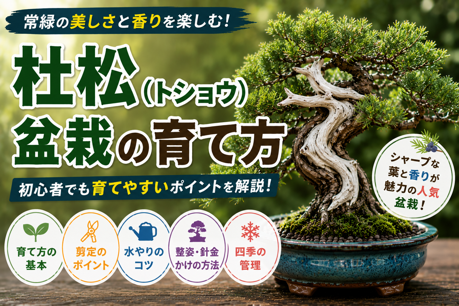 杜松(トショウ)盆栽の育て方