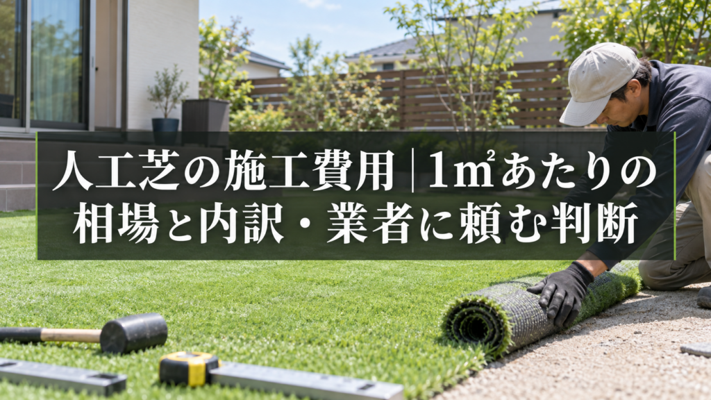 人工芝の施工費用の1㎡あたり相場