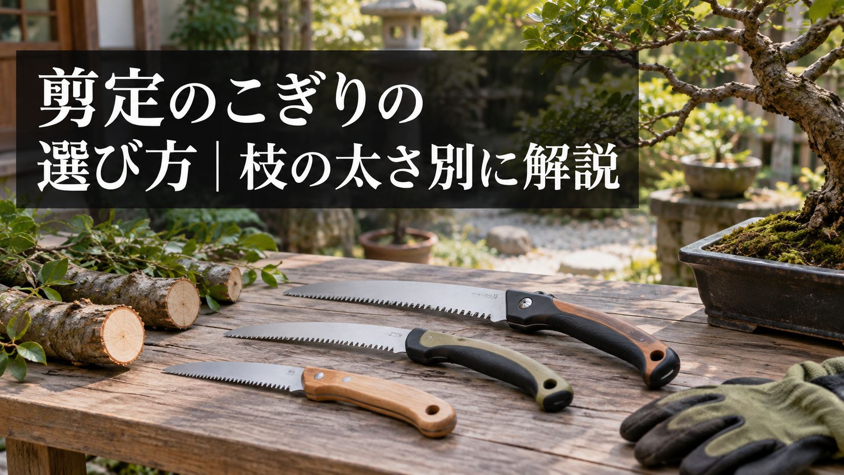 園芸用アルミ線の太さ選びと巻き方の様子