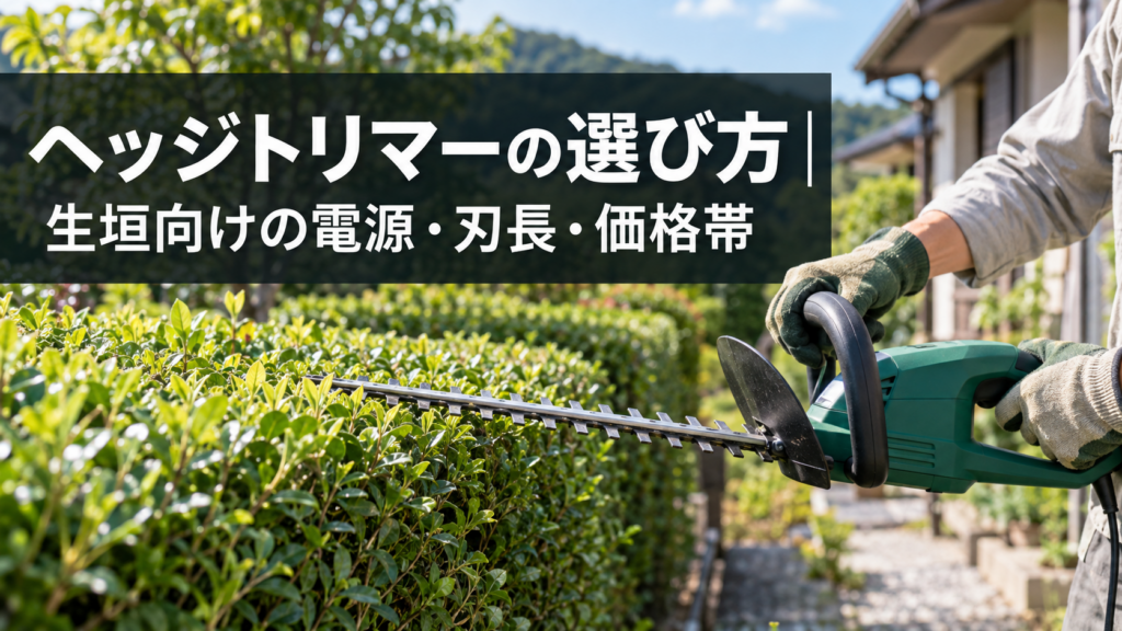 生垣向けヘッジトリマーの選び方