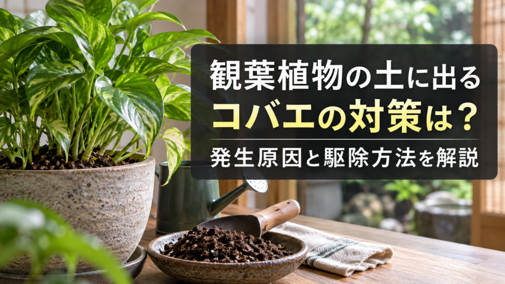 観葉植物の土に発生したコバエの対策