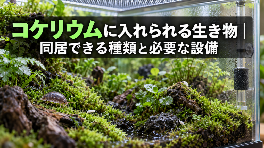 コケリウムに入れられる生き物と必要な設備