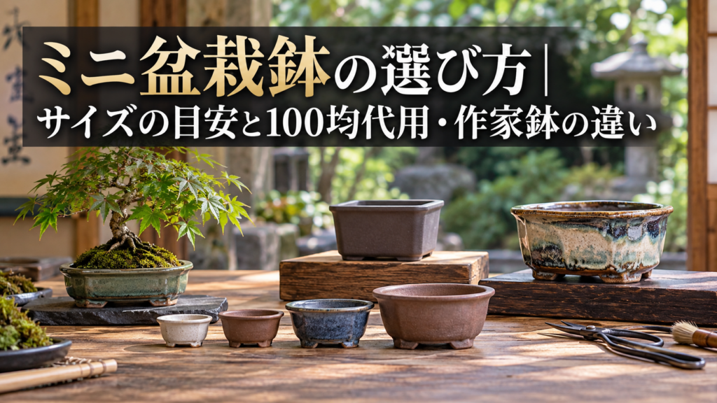 ミニ盆栽鉢のサイズと素材の選び方