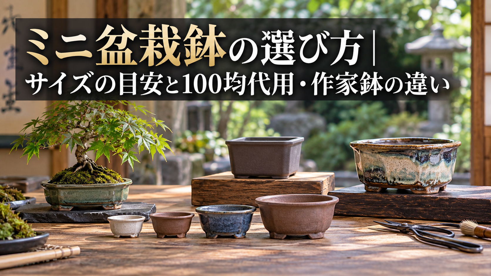 ミニ盆栽鉢のサイズと素材の選び方
