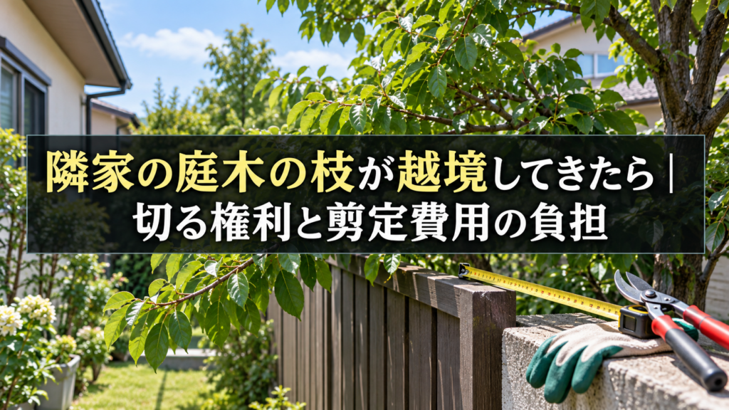 隣家から越境した庭木の枝の対処