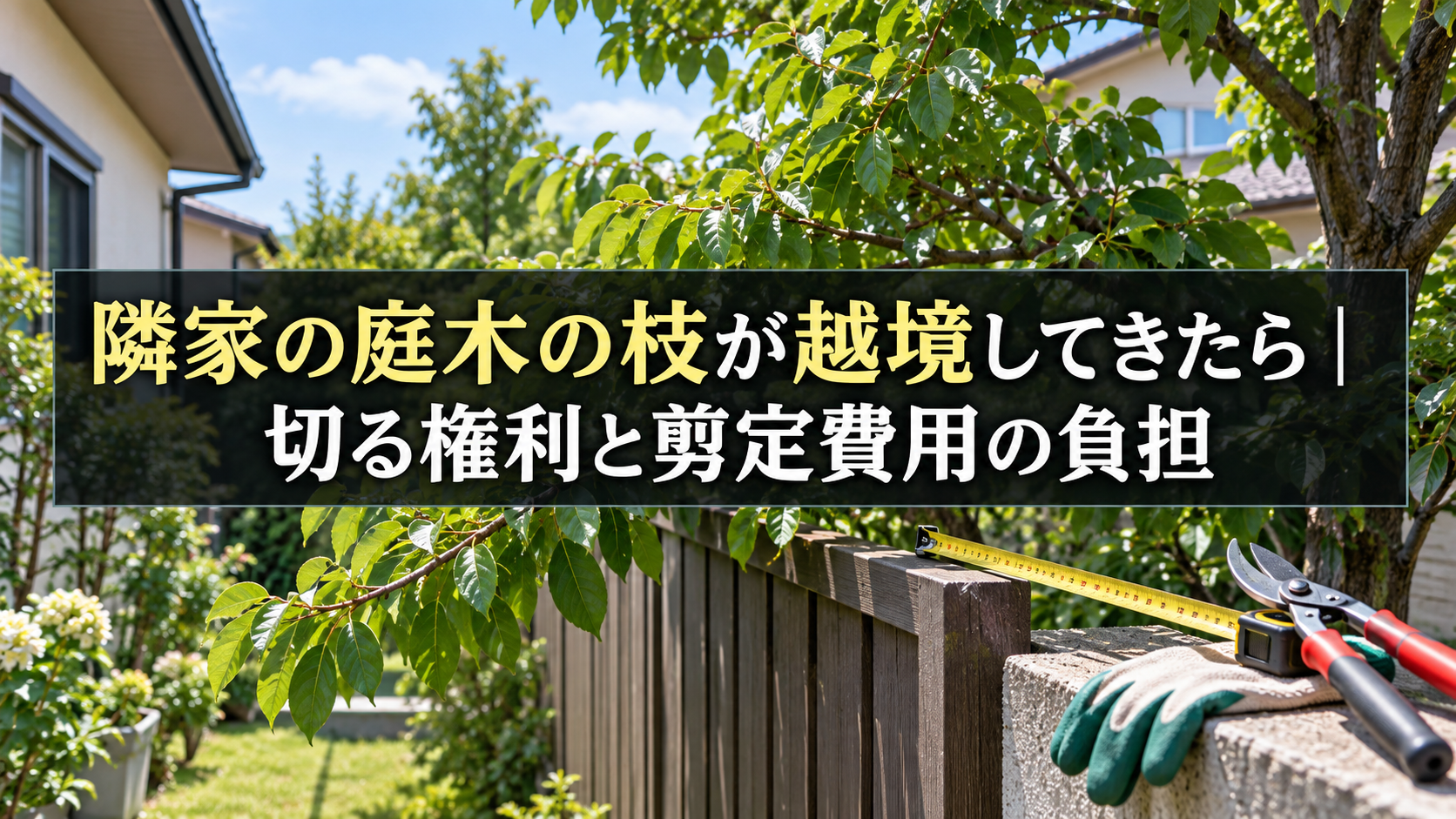 隣家から越境した庭木の枝の対処