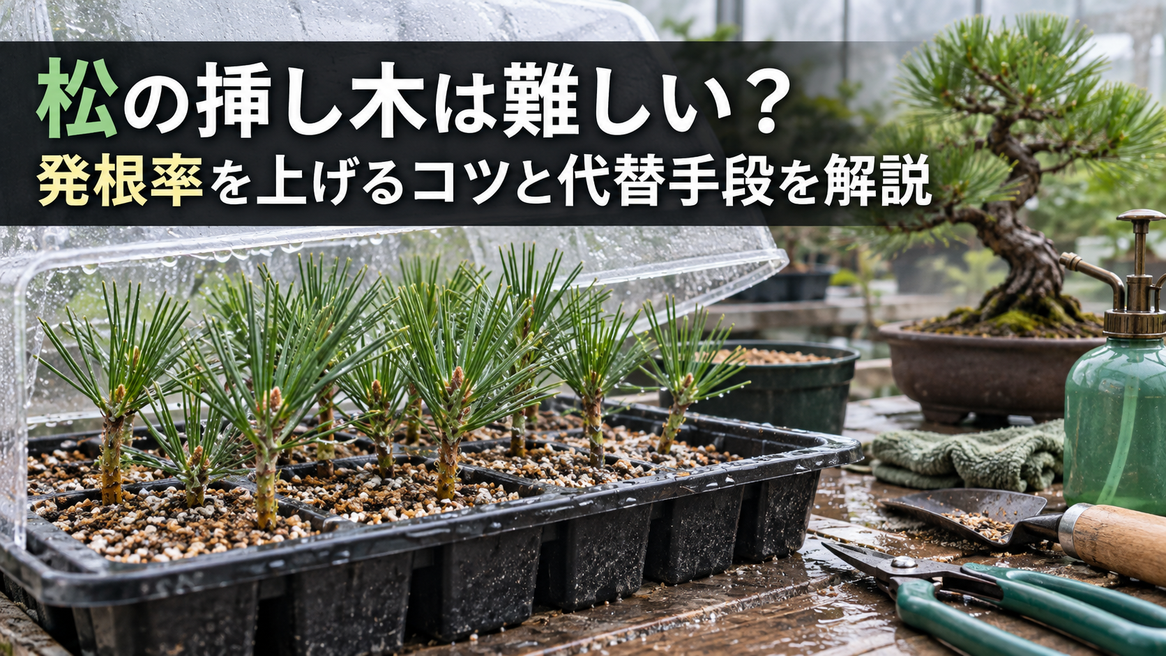 松の挿し木の発根率を上げるコツ