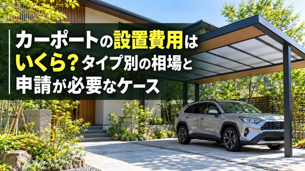 カーポート設置費用とタイプ別相場