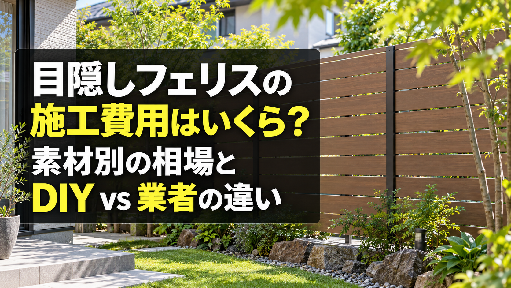 目隠しフェンス施工費用の相場比較