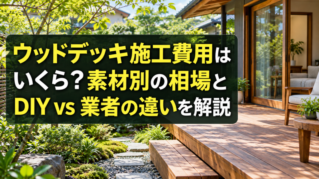 ウッドデッキ施工の費用相場の比較